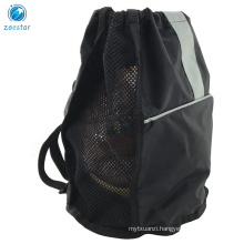Nylon Mesh Gym Sport Ball Drawstring Backpack Basketball Soccer Volleyball Storage Bag